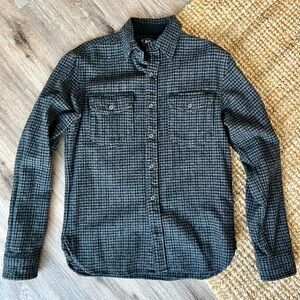 EUC Micro Plaid Double RL (RRL) Button Down Flannel